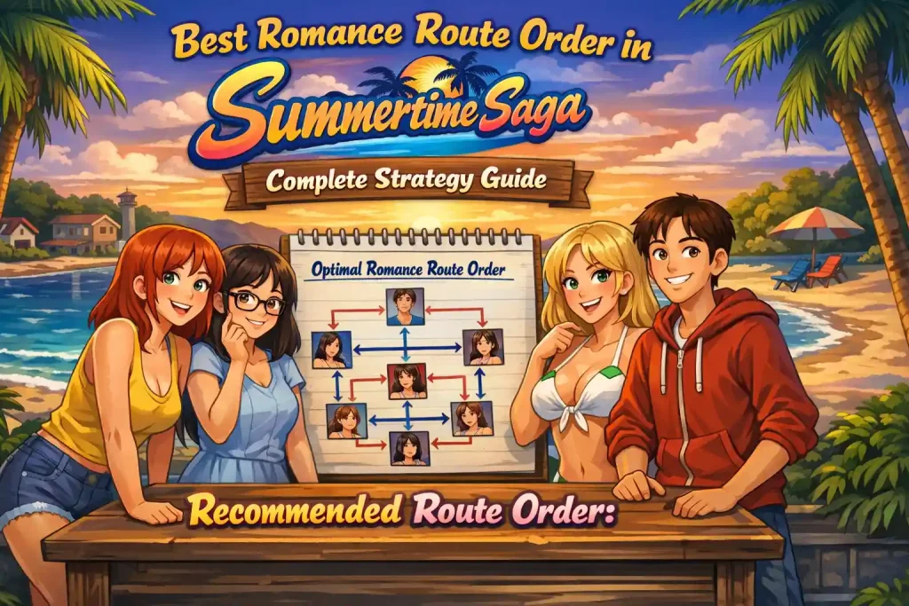 Summertime Saga main romance characters overview screenshot